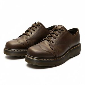 Dr. Martens 8651 Brown Leather Platform Oxfords Made In England Mens 8‎ Vintage